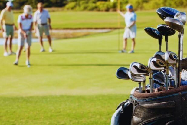 An image of a golf club that can benefit from a golf course robot mower