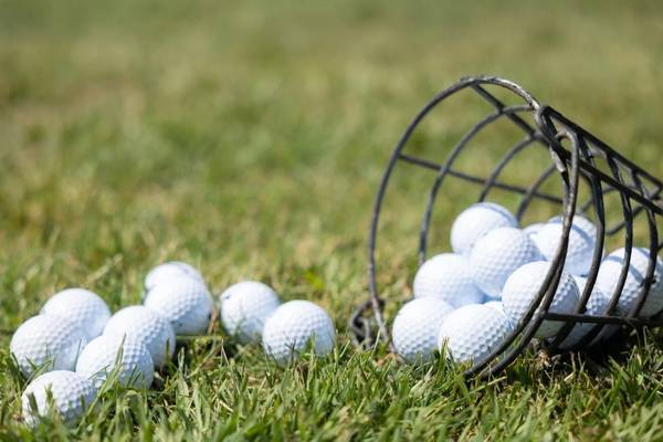 Ball washer on a golf range